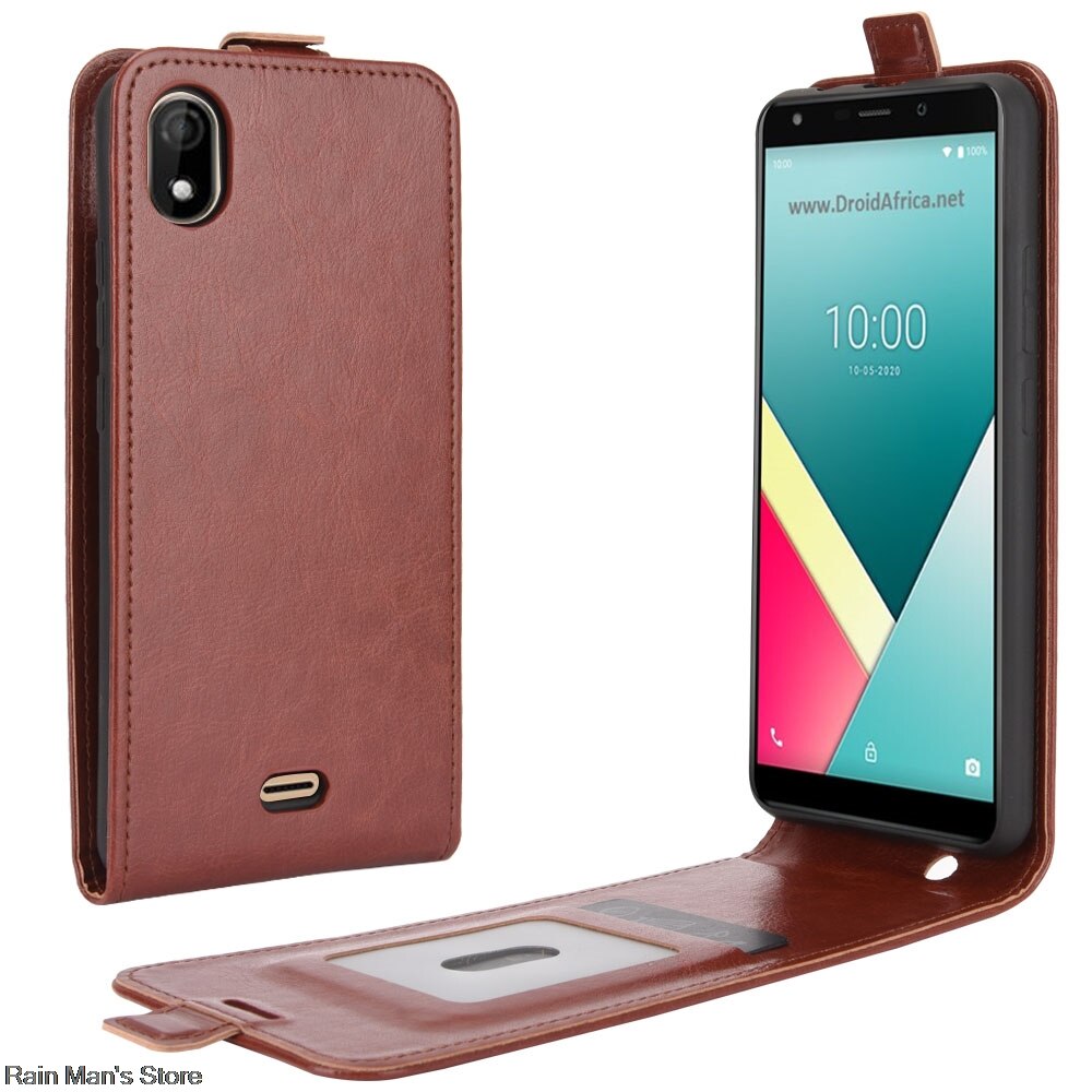 fallen für Wiko Y61 clamshell leder fallen Magnetische schnalle Halfter für Wiko Y61 Schutzhülle fallen Geschäft: Braun