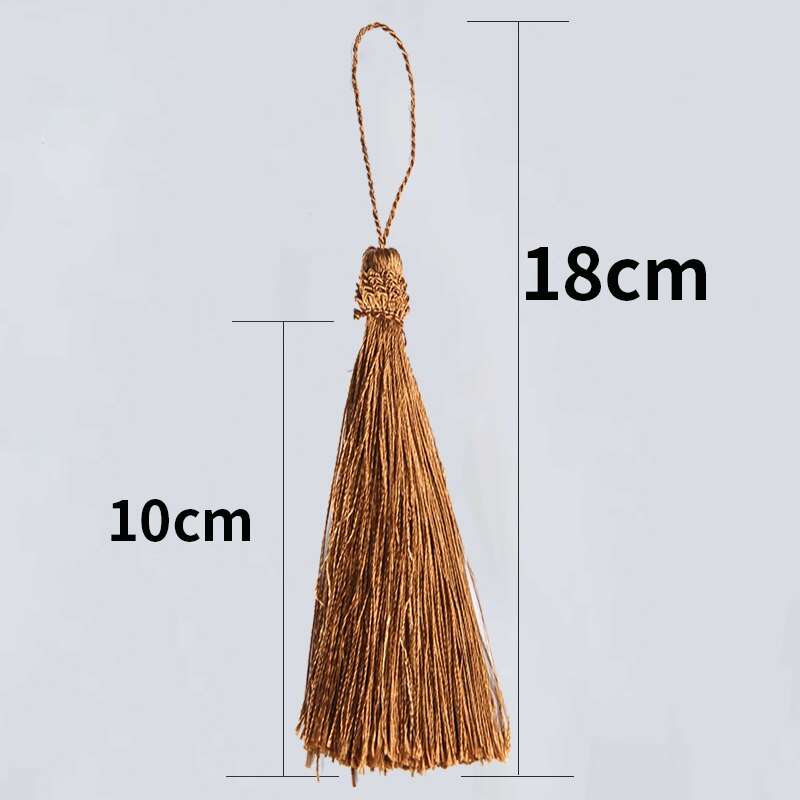 2Pcs Hanging rope Silk Tassels fringe sewing bang tassel trim key tassels for DIY Embellish curtain access