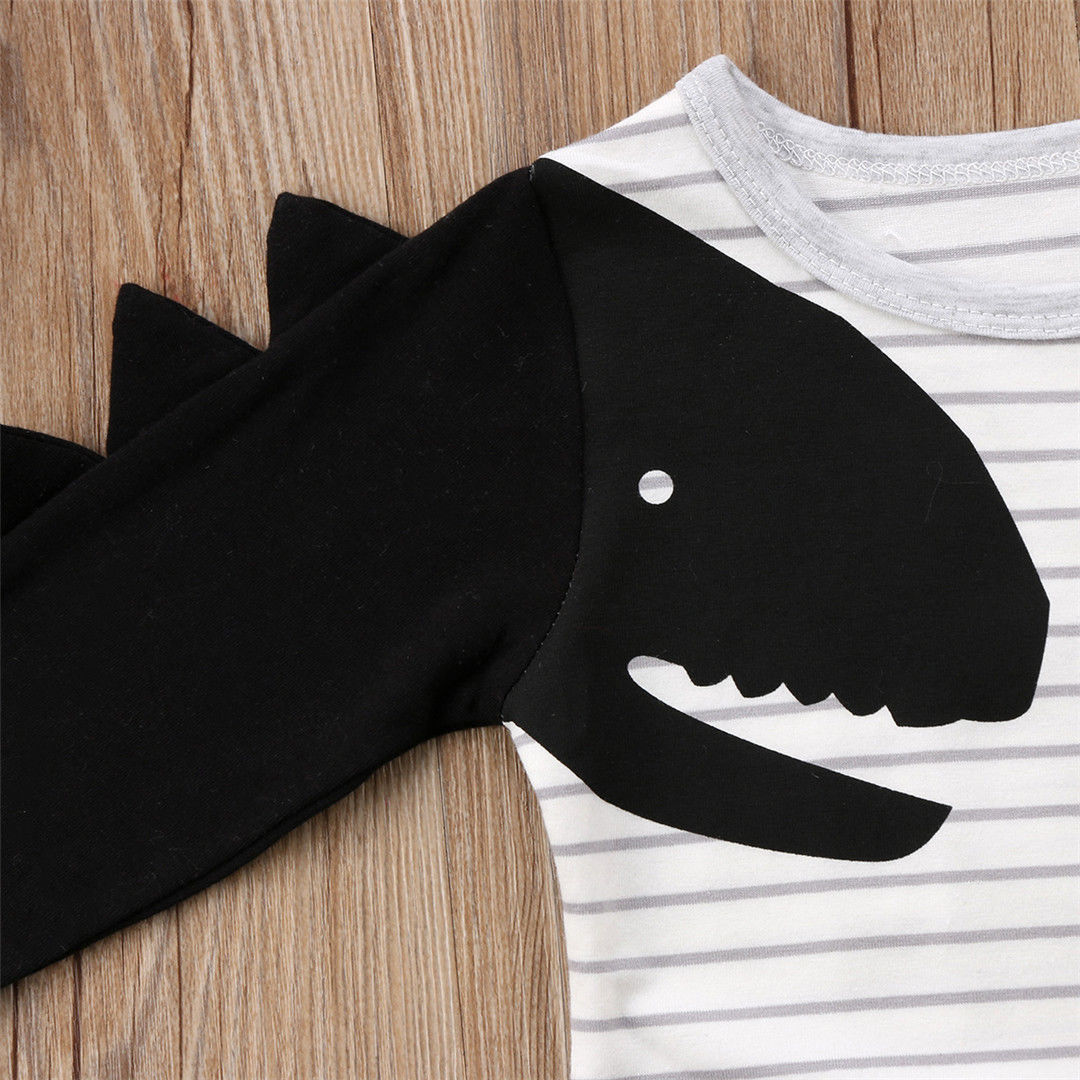 Pudcoco Girl Jumpsuits Newborn Baby Boy Girls 3D Dinosaur Romper Jumpsuit Outfits Set Playsuit
