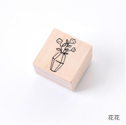 Vintage cute food Coffee plants stamp DIY wooden rubber stamps for scrapbooking stationery scrapbooking standard stamp 3x3cm: F