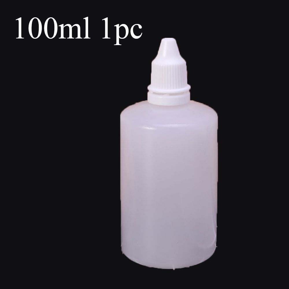 5/10/15/20/50/100ml Empty Plastic Squeeze Bottle Eye Dropper Liquid Sample Bottle Craft Tool DIY Glue Applicator Paper Quilling: 100ml-1pc