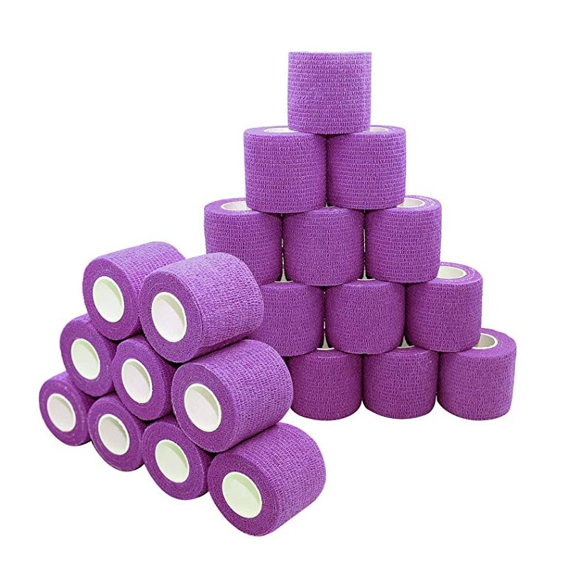 24 Rolls Of Self-Adhesive Bandage 5cm*4.5m Emergency Tape Elastic Self-Adhesive Tape, Suitable For Sports Wrists And Ankles: HN-107
