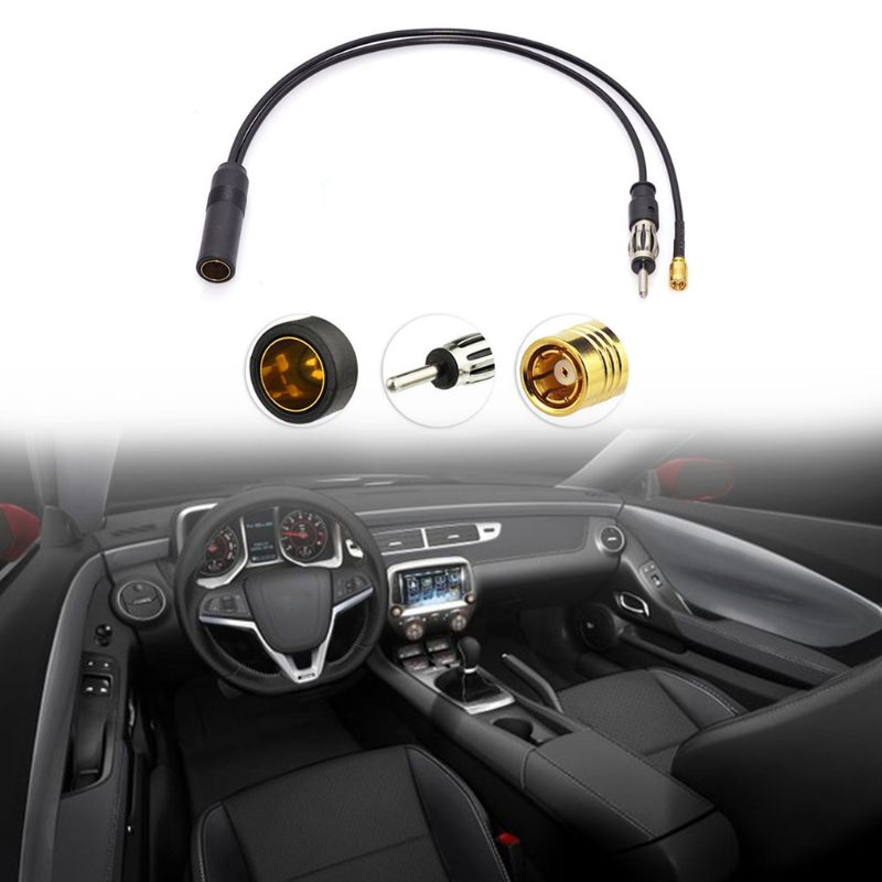 Dab + FM/AM SMB câble antenne DIN séparateur accessoire antenne convertisseur sans fil adaptateur plomb véhicule autoradio prise M2ED