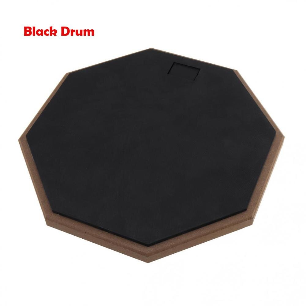 12 Inch Rubber Wooden Dumb Drum Practice Training Drum Pad with Stand / Stick Optional for Percussion Instruments Parts: Black Drum