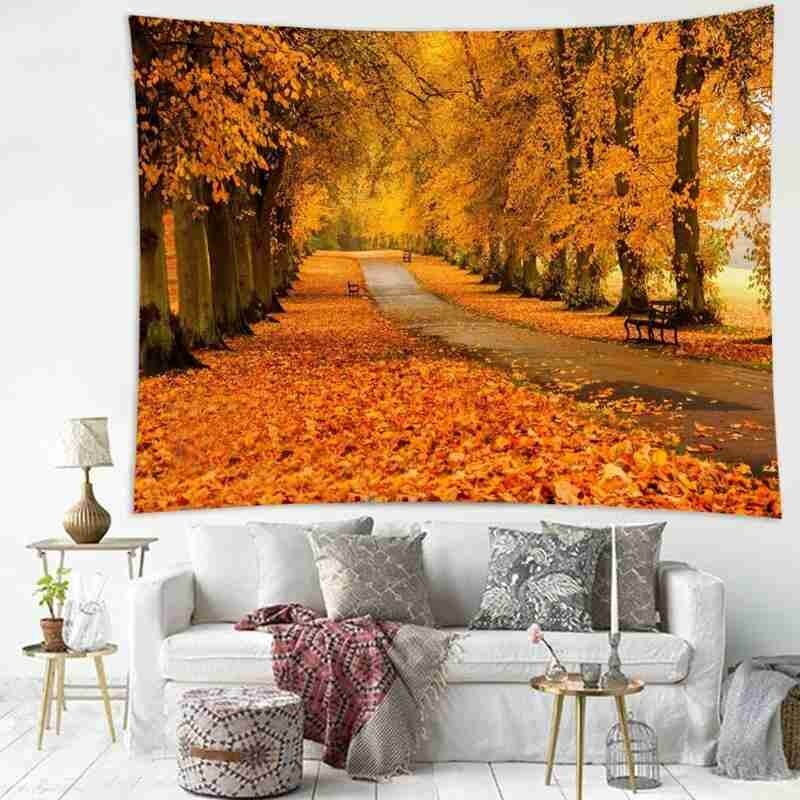 150*130cm Tapestry Forest Fabric Witchcraft Natural Scenery Forest Landscape Living Room Decor Tapestry Home Tapestry Forest