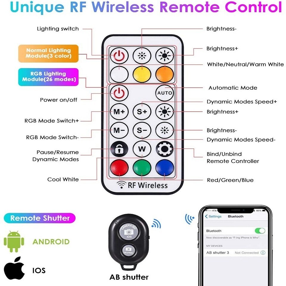 Anneau lumineux Led RGB avec trépied et support de téléphone, éclairage annulaire de Table pour Selfie, lampe de remplissage pour photographie, vidéo, vidéo, vidéo live