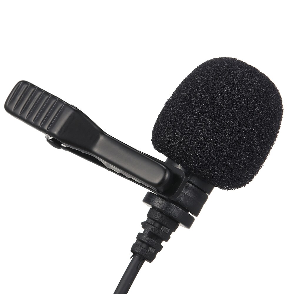 3.5mm Recording Microphone Lapel Clip-on Mic Cellphones Clip Podcast Noiseless Microphone for Bloggers with 3.0m Wire