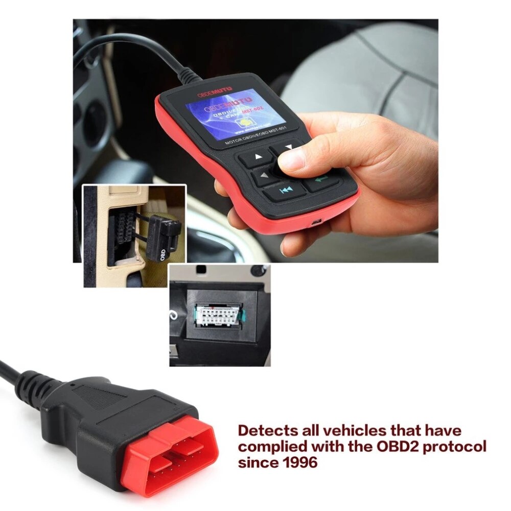 De Laatste Fabriek Prijs MST-601 Handheld Motorfiets Scanner OBDII/EOBD Voertuig Engine Fault Code Scanning Tool