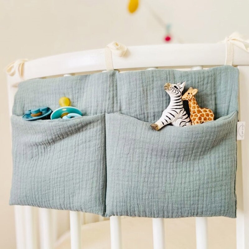 Sac de rangement pour jouets, bouteille de couches en coton pour berceau, sac de rangement pour jouets, utilisé pour ranger les vêtements de bébé, facile à accrocher,