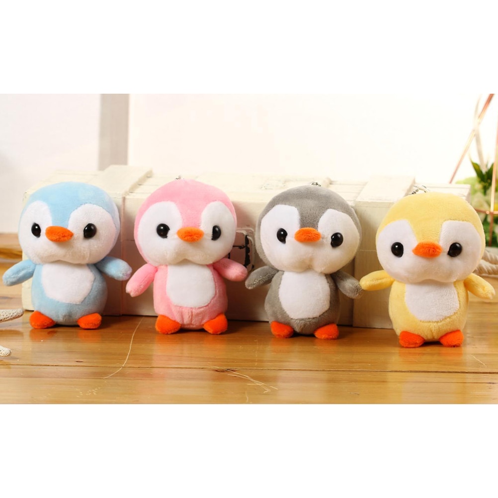 Mini Penguin Kawaii Doll Toy PVC Flocking Decoration Dolls Penguin 3 Colors Girls Little Exquisite Toy Christmas