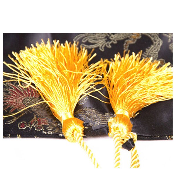 135cm dragon and phoenix katana samurai svärdväska tissu svart