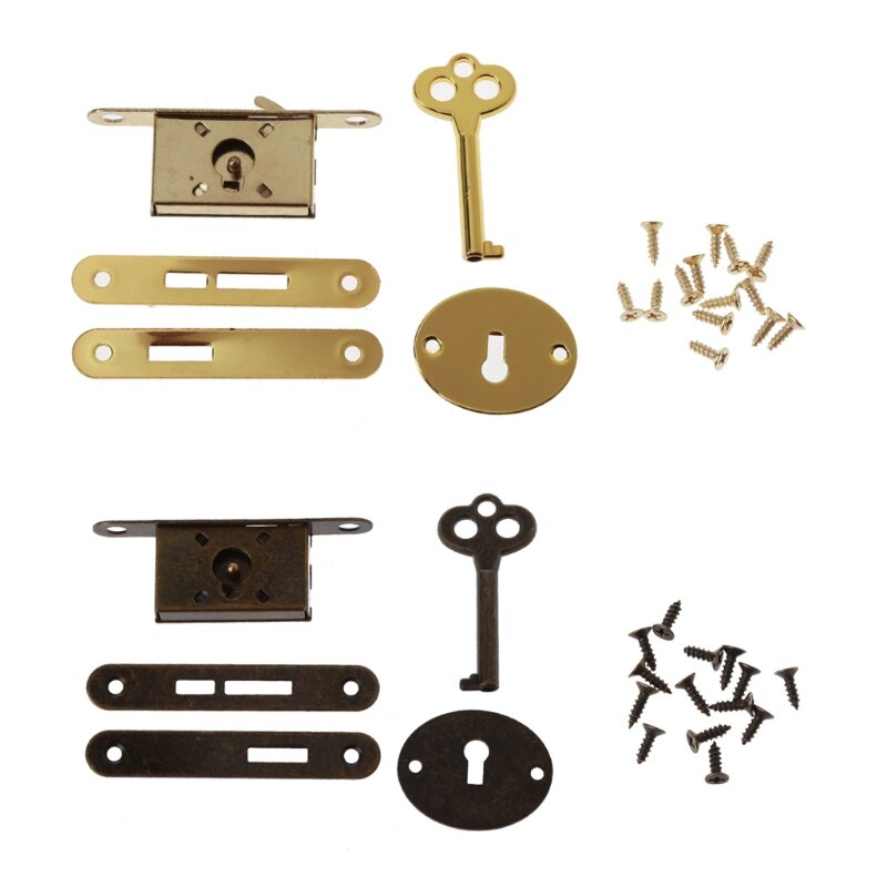 Bronze- Mini Schlösser Volle Einsteckschloss Schlösser Kleine Kasten Schlösser Dekorative Antike Schlösser Schmuck Kasten Sperren Ersatz Schrank sperren