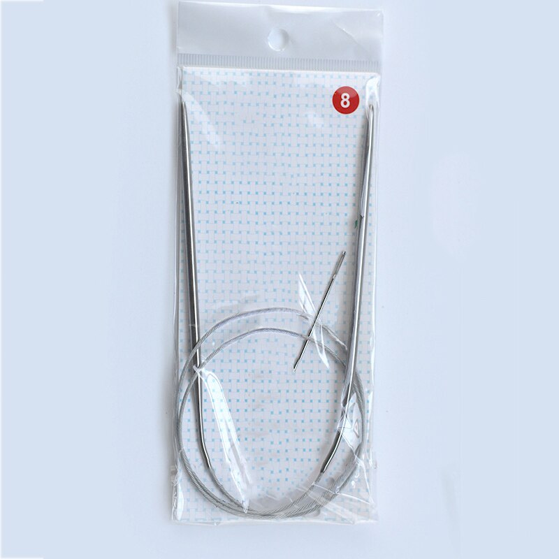 80CM Stainless Steel Circular Knitting Sewing Needle Crochet Needles DIY Handmade Sewing Needles Sew Accessories Craft Tools: 8