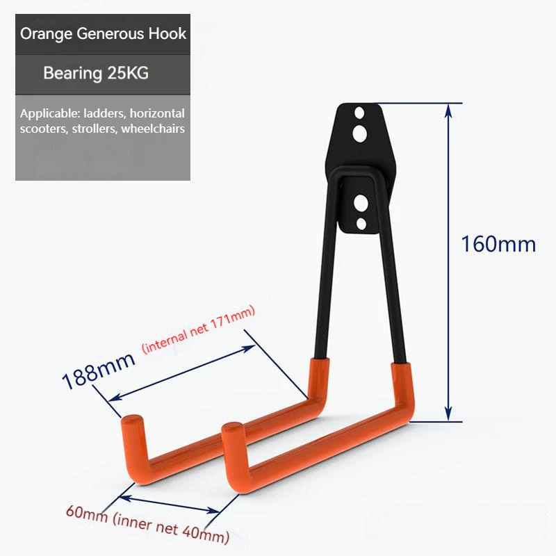 1/10PC Heavy Duty Metal Hook Garage Organizer Wall Mount Bicycle Hanger Hooks Anti-slip Storage Hook Garage Storage Tool: green