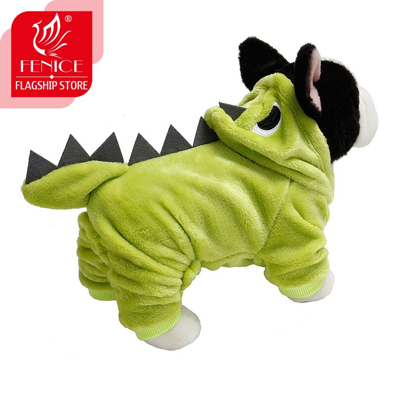 Fenice Puppy Hond Huisdier Halloween Kerst Dinosaurus Kostuum Waterdichte Jas Groene Jas Outfits Jumper Kleding Kleding