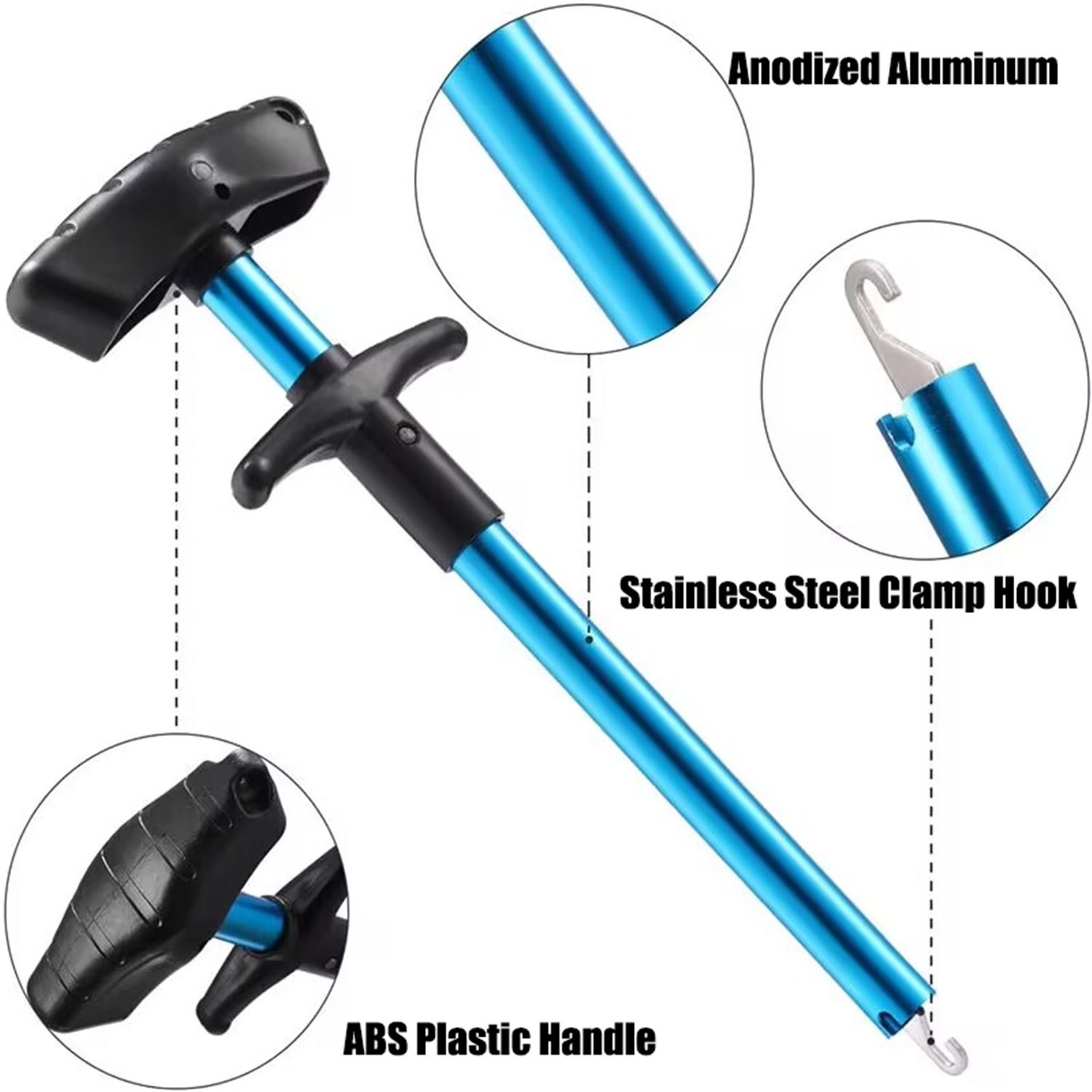 Herramienta removedora de anzuelos de pesca, removedor de señuelos de pesca, separador de anzuelos de tubo de aluminio, Extractor portátil de anzuelos