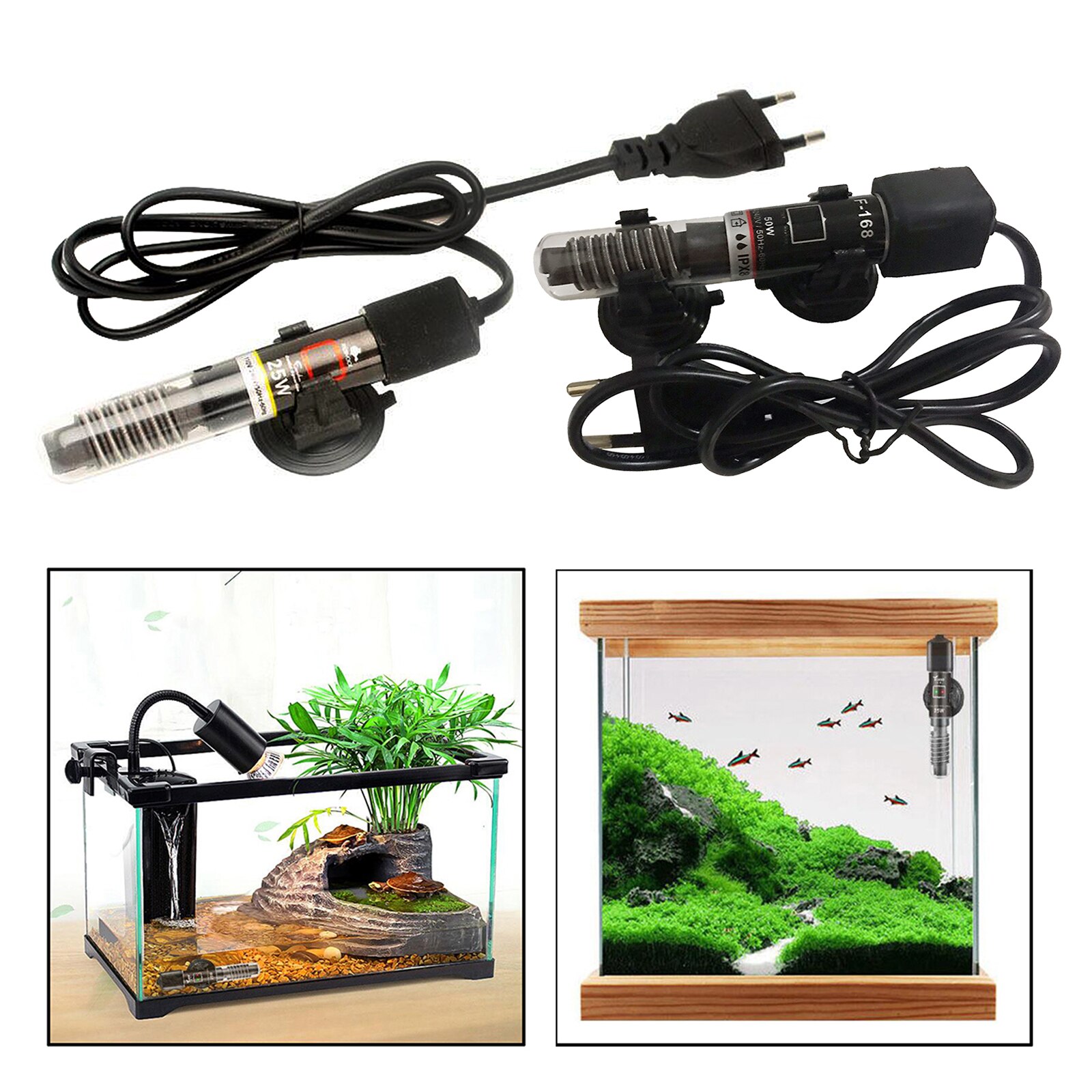 Small Aquarium Heater Submersible Precise Auto Thermostat Adjustable EU Plug