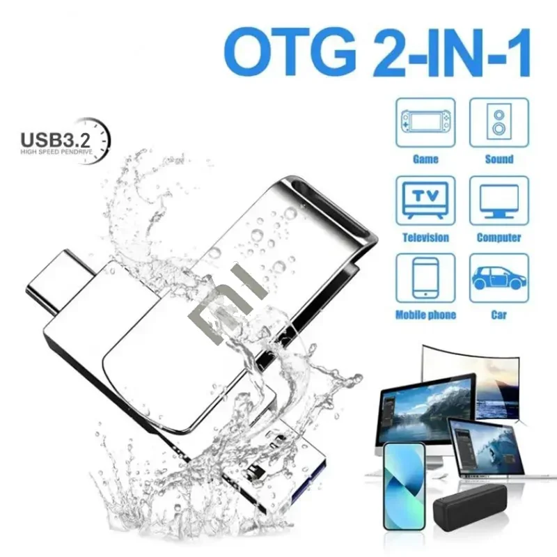 Xiaomi 16TB USB Flash Drive USB 3.2 Memories Type-c 2-In-1 8TB 16TB OTG Pendrive 128GB 2TB High Speed Flash Disk For Computer