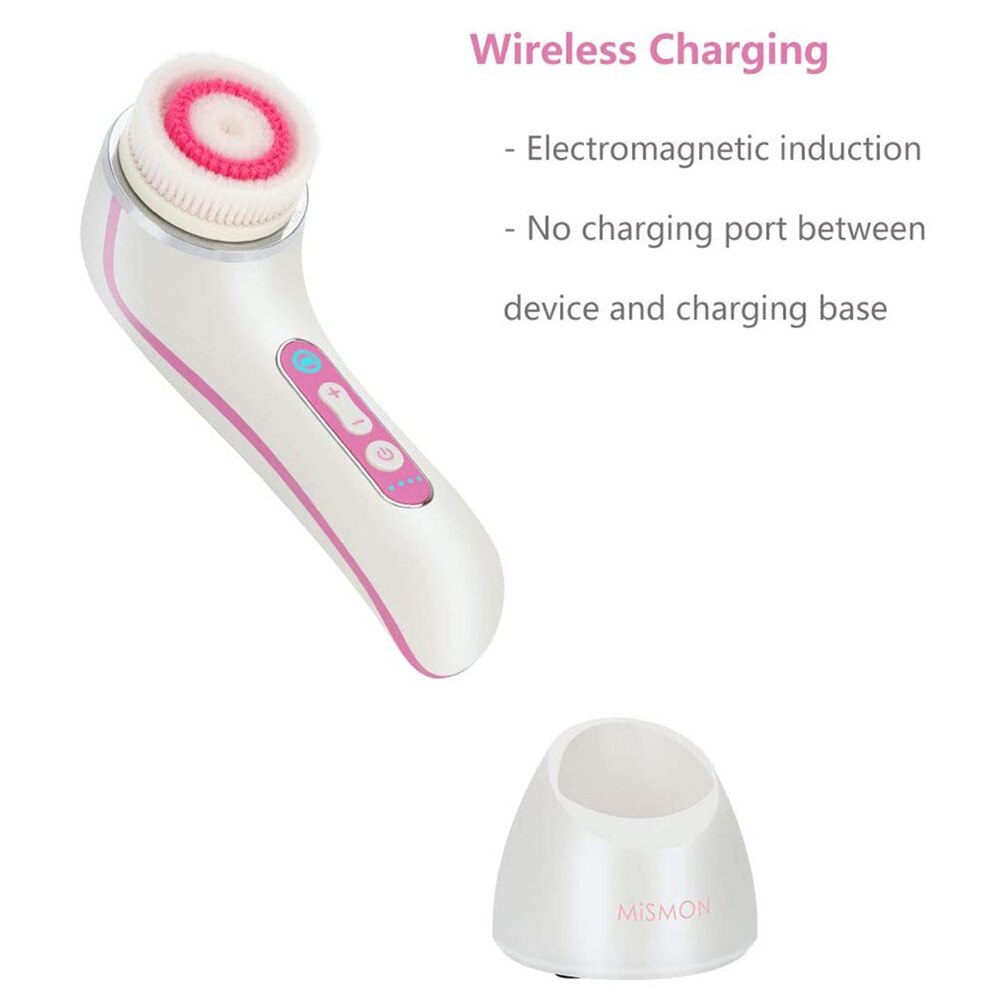 Mismon 106a ansiktsrens skjønnhetsmaskin elektrisk sonic rensebørste hudpleieverktøy ansiktsvask børste vibrator enhet for ansikt