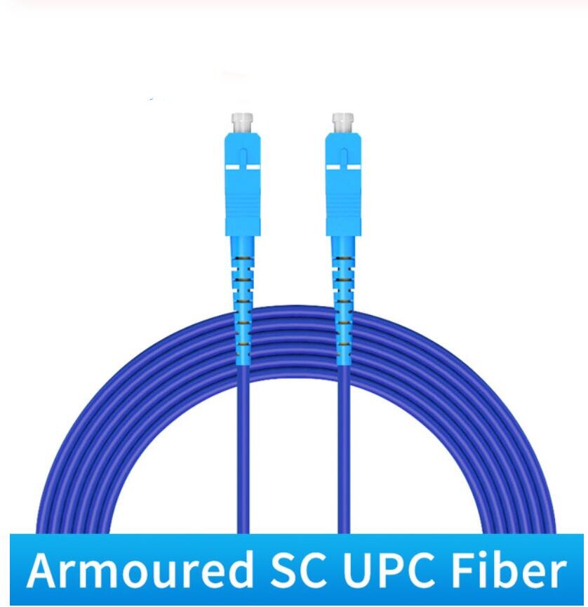 SC di LC corazzato SC /UPC-cavo a fibra ottica del cavo di toppa dello SC FC UPC /APC di LC 3.0mm SC APC SM SX 3M FTTH G652D 5 pz/lotto: Sc Upc-sc Upc