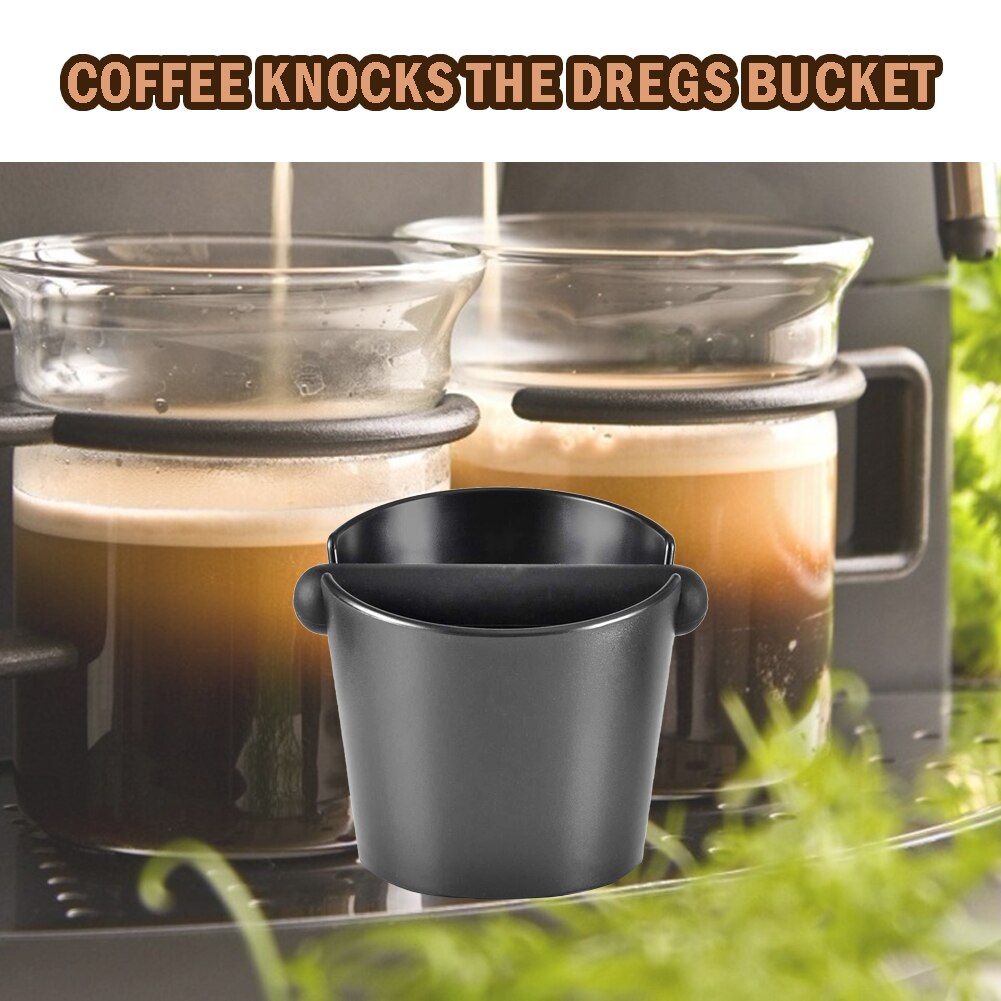 Recycling Bucket Grind Trash Bin Oblique Mouth Espresso Grounds Container Coffee Residue Trash Can Knock Box