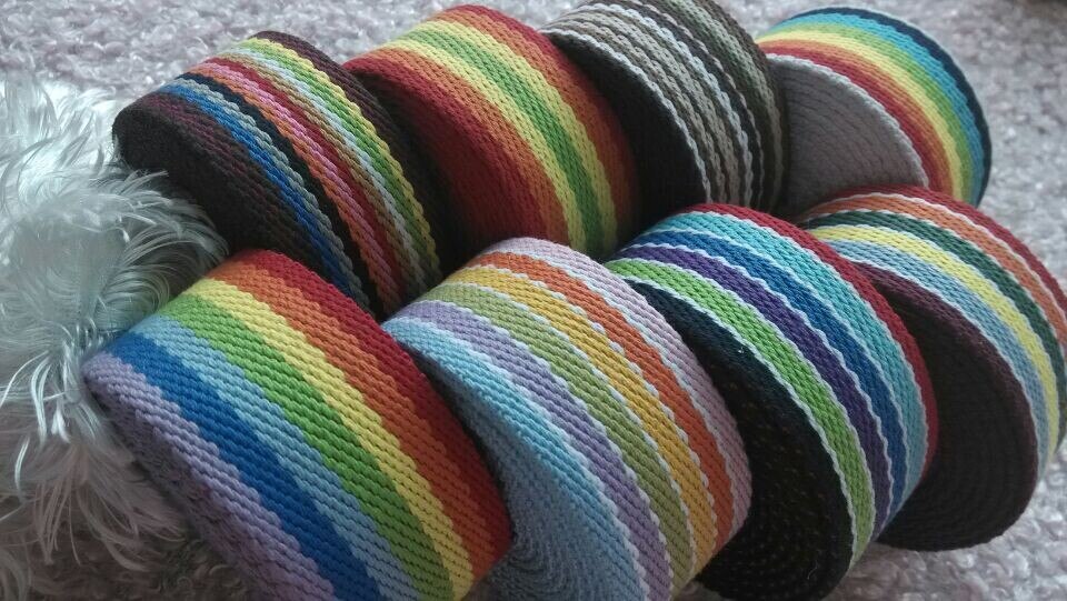 Multicolor Width3.8cm 10 M/partij Kleur Visgraat/Twill Katoen Tape/Katoen Singels/Binding Tape Dikte