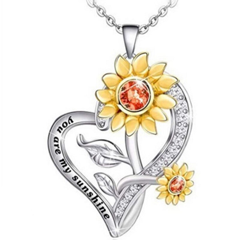 Liefde Hart Rode Roos Hanger Ketting Voor Vrouwen Meisje Goud Kleur Ketting Choker Mode-sieraden Christmas Valentijnsdag: B-3