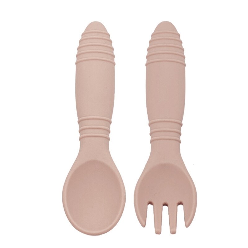 Kinderservies babyservies set siliconen vork lepel set voedingsbakjes bpa-vrij: Kh