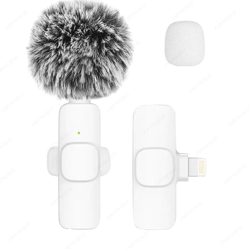 Nowy bezprzewodowy mikrofon krawatowy Przenośny mini mikrofon do nagrywania audio i wideo dla iPhone'a Android PC Camera Telefon do gier na żywo: FIOLETOWY