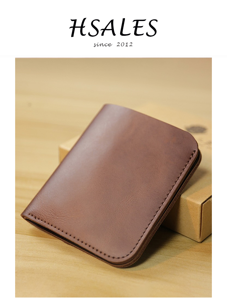 Männer retro Kurze Brieftasche Ultra-dünne Jahrgang Kleine Geldbörse Teilt Leder Kreditkarte Halfter Männlich Schlank Hochwertige Geld Tasche