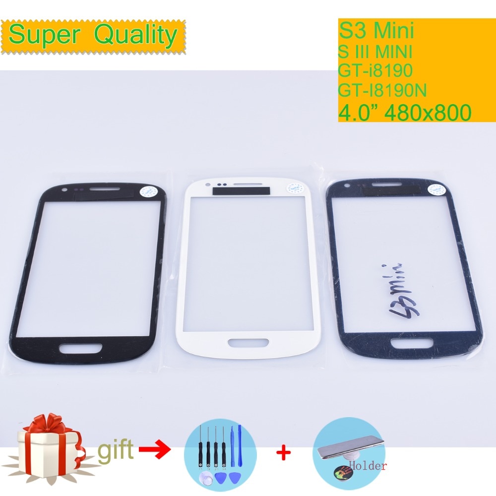 Voor samsung galaxy s iii mini  s3 mini  i8190 touchscreen front glas paneel touchscreen lcd buitenlens gt -i8190 gt-i8190n 4.0 "