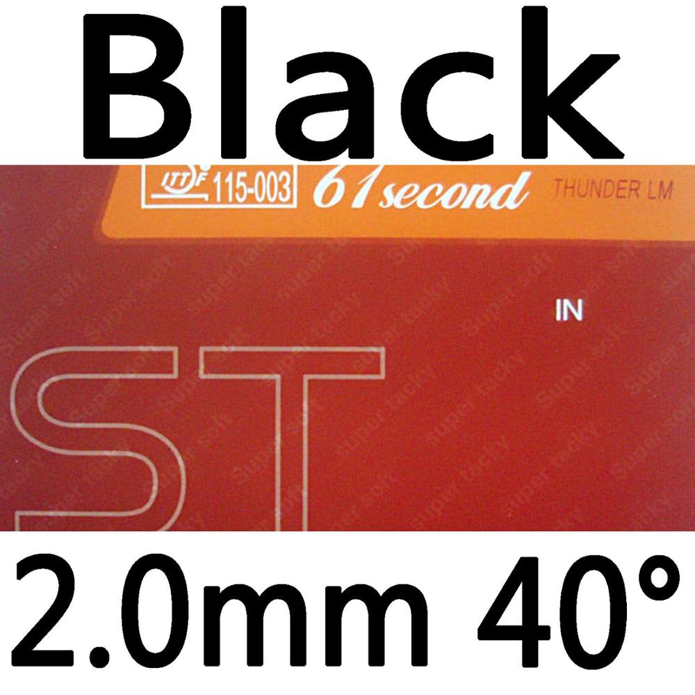 Original 61second LM ST pips-in table tennis pingpong rubber with sponge 1.0mm-2.2mm: black 2.0mm H40