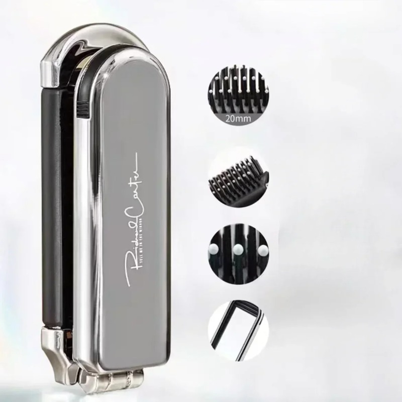 Bow Mini Hair Brush Folding Massage Combs Head Massage Anti-Static Hair Brush Girl Hair Combs with Mirror Portable Traveling