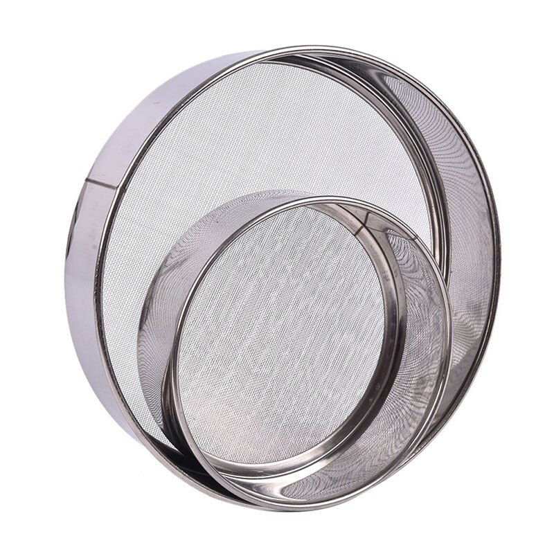 Round Stainless Steel Flour Sieve Strainer Sifters Best for Kitchen Baking Tea Cake Kitchen Fine Mesh Flour Sifter