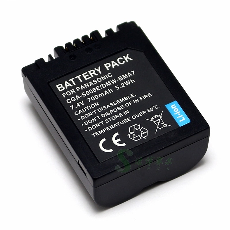 CGA-S006E Batterie für Panasonic DMC-FZ50 FZ38 FZ35 FZ30 FZ28 FZ18 FZ8 FZ7 Kamera Ersetzen CGR-S006E DMW-BMA7 CGA-S006 CGR-S006