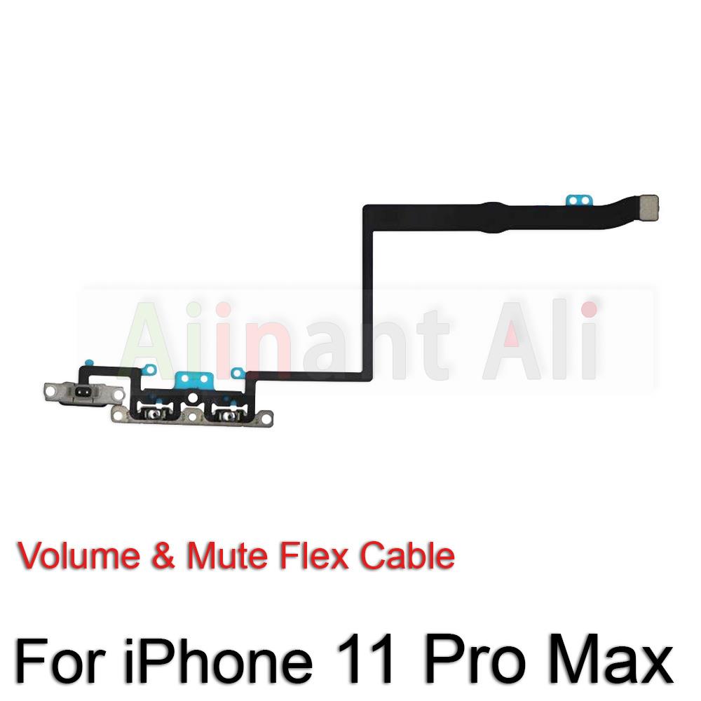 Originele Power Volume Knoppen Mute Draadloze Opladen Flash Licht Macht Flex Kabel Voor Iphone 11 Pro 11Pro Max Reparatie Onderdelen: 11 Pro Max Volume
