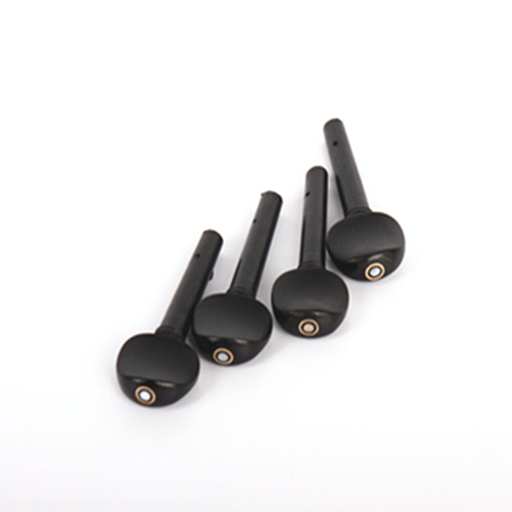 Ebony Violin Tuning Pegs Set Tuners with End Pin Set Fiddle Strings Instrument for Music Lovers Playing Accessories