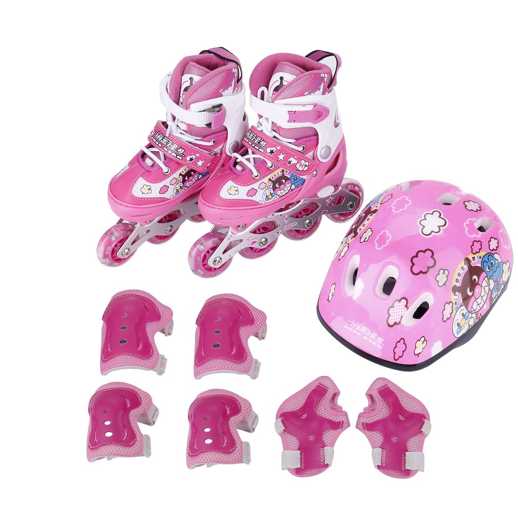 Rolki dziewczęce regulowane Rollerblades dla dzieci z podświetlaną siatką wrotki podwójne zabezpieczenie blokada mała: Default Title