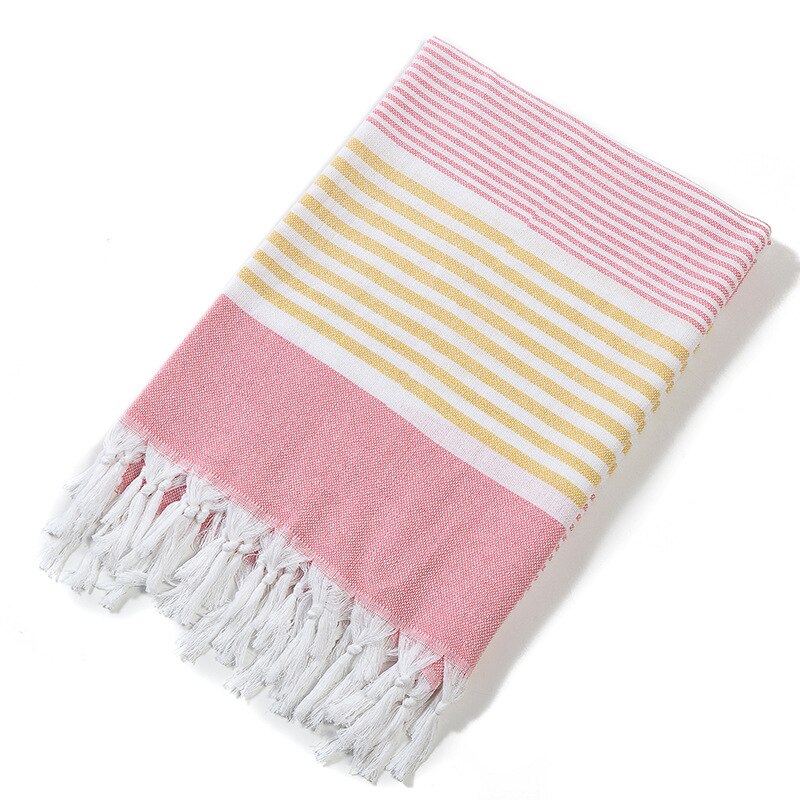 Turkish Tassel Bath Towel for Women Adult Beach Towels Summer Shawl Sunscreen Tassel Tapestry 100x180cm Bath Towel Towel: red yellow