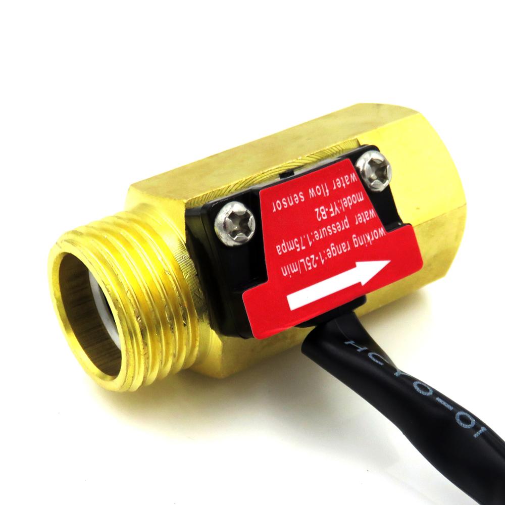 YF-B2 iSentrol Hall Effect Flow Sensor Water 1-25L/min BSP G1/2&quot; Threaded End Quick Connection 3% error Turbine flowmeter