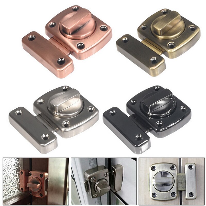 Universal Door Latch Gate Latch Security Sliding Door Lock Door Bolt Zinc Alloy With Screws Door Latch Lock Pull Cabinet Latch