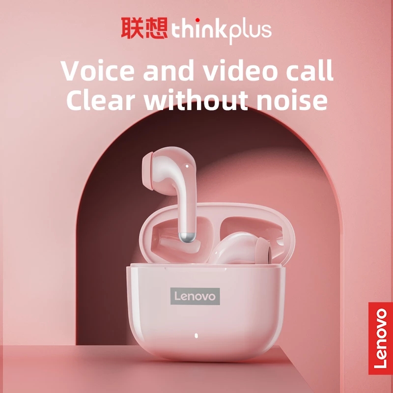 5 sztuk oryginalne bezprzewodowe słuchawki Lenovo LP40 PRO Bluetooth 5.0 podwójna redukcja szumów stereo Bass sterowanie dotykowe długi czas czuwania