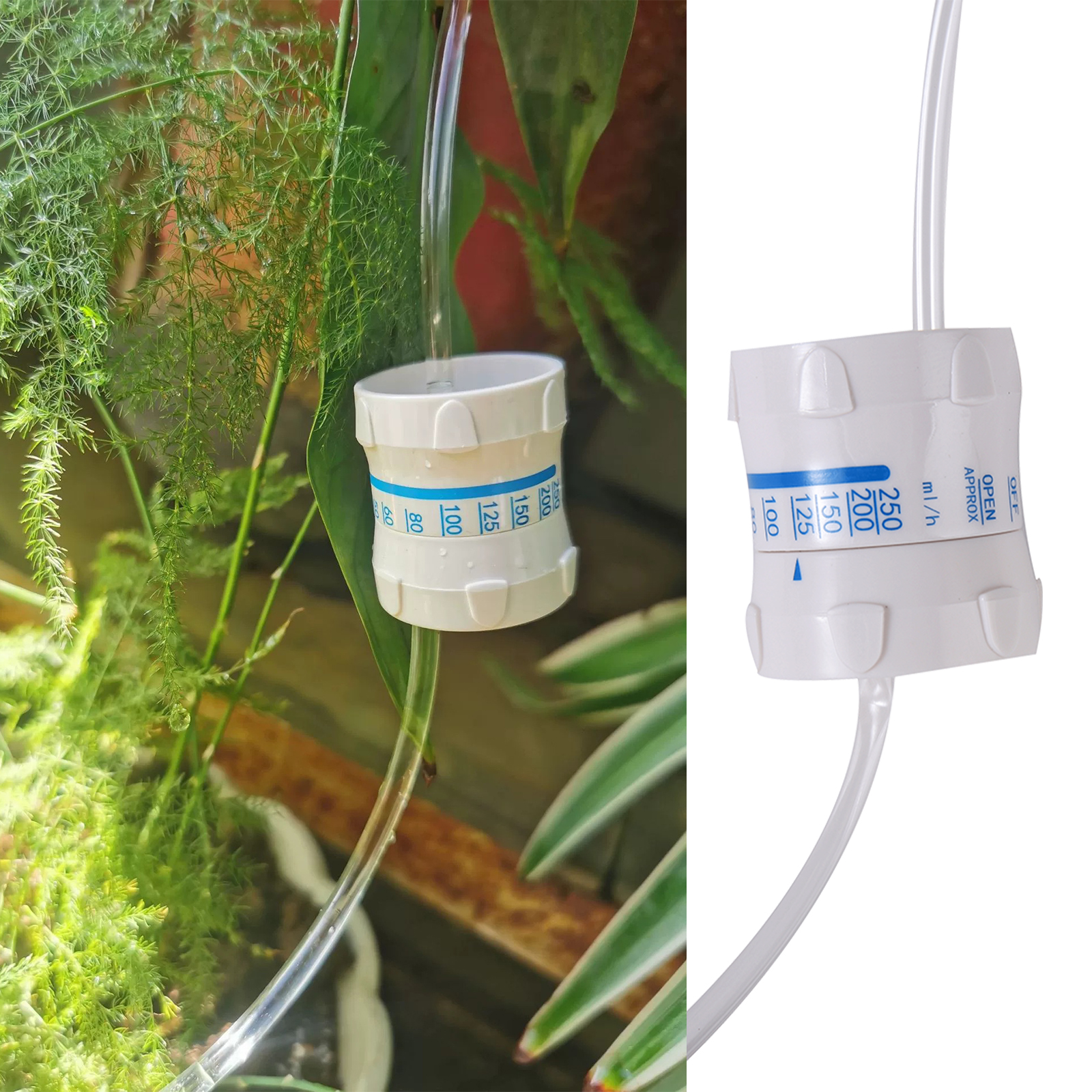 Borsa per irrigazione a goccia automatica da 6,5 litri Controllo del flusso di gocciolamento dell'acqua Kit per piantare pigri Manutenzione delle piante Borsa per irrigazione per irrigazione
