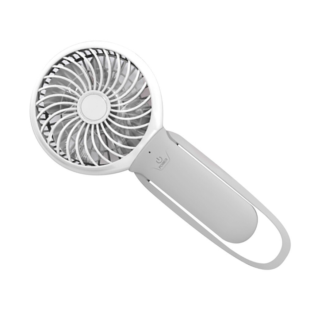 USB Three-Speed Adjustable Lighting Small Low Noise Colorful Portable Desk Multi-function Mini Rechargeable Fan: GY