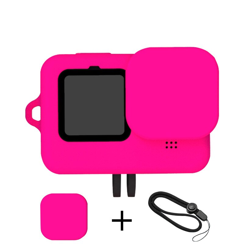 Per gopro hero 9 10 accessori neri custodia protettiva custodia morbida in gomma custodia protettiva in Silicone per go pro 9 10 nuovo accessorio: Rosa di Colore