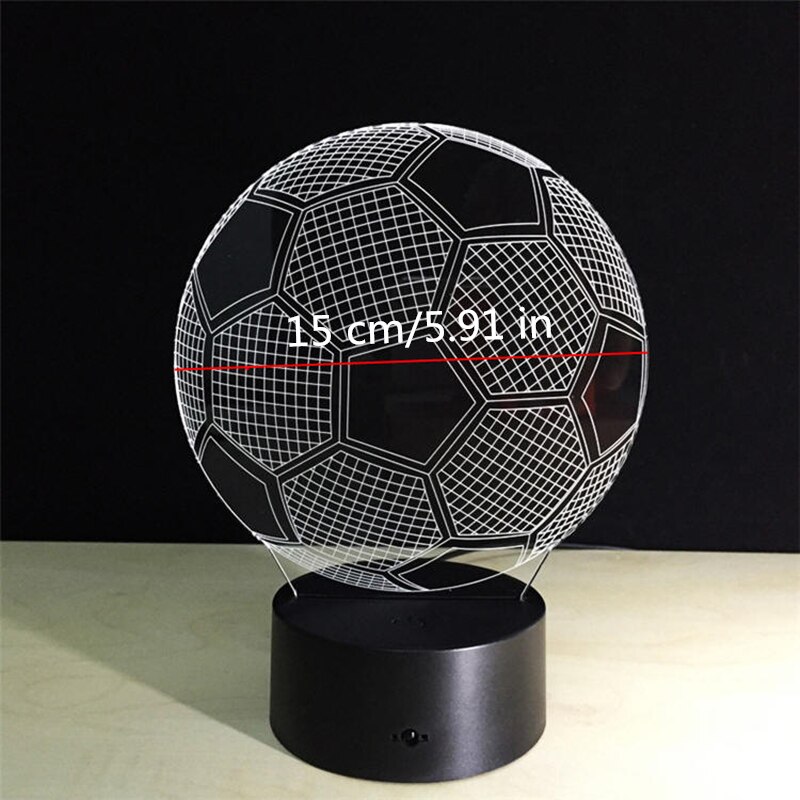 3d Lighting Fixture Football LED Table Night Lamp Remote Control RGB 7 Colors Changing Indoor Night Lights Illusion Lamp