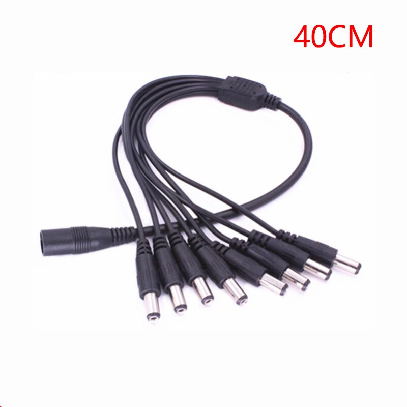 Dc 1 to 2/3/4/5/8 power split splitter kabel 2.1*5.5mm for cctv kamera sikkerhet dvr tilbehør led lys stripe
