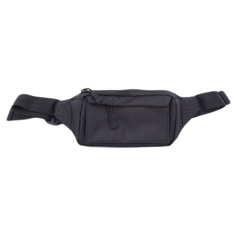 Style Leisure Sport Man Waist Bag Man Pure Color Pattern Nylon Chest Bags Waist Bags Phone Bags Cangurera Heuptas: black