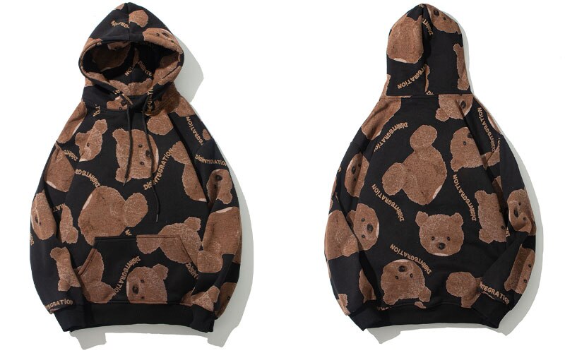 Gonthwid Hooded Sweatshirts Hip Hop Beer Print Fleece Hoodies Streetwear Heren Harajuku Casual Punk Rock Gothic Tops Uitloper Jas: Black / L