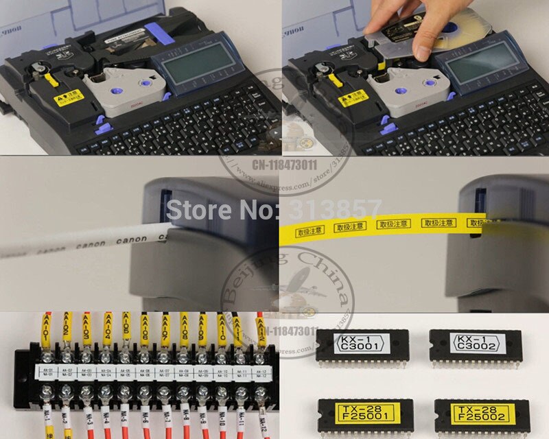 Fita de tinta de 5 pces cassete 3604b001 MK-RS100B (compatível) 112e/200e para máquina de letras eletrônica mk1500,mk1100,mk2100,M-1PRO